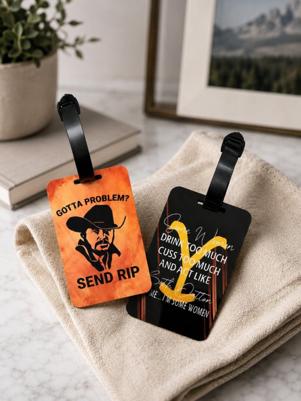 NWT Western Inspired Luggage Tags | Yellowstone Travel Tags